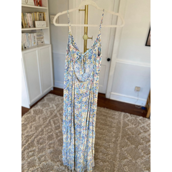 SO Ditsy Floral Maxi Dress Cottagecore Romantic European Parisian Coquette Party - Picture 3 of 10